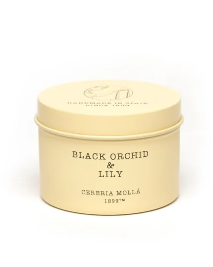 Κερί Cereria Molla σε Μεταλλικό Δοχείο 90gr – Μαύρη Ορχιδέα & Κρίνο